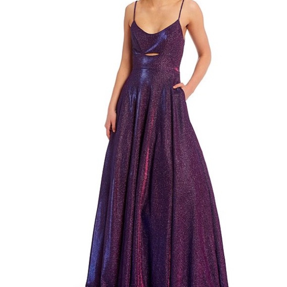 Sparkly City Vibe Formal Dress in Grape